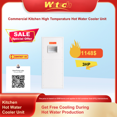 কেনা R410a 380V 50Hz 3 Phase Commercial Kitchen High Temperature Hot Water Cooling Unit অনলাইনে উৎপাদন