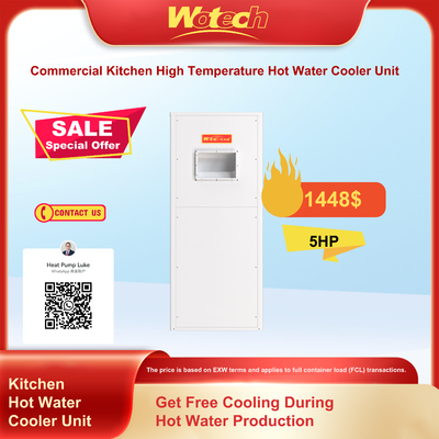 কেনা R410a 5 HP Commercial Kitchen High Temperature Hot Water Cooling Unit অনলাইনে উৎপাদন