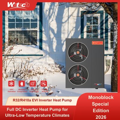 কেনা 380 ভোল্ট ইনভার্টার R410a/R32 Monoblock Special Edition Heat Pump for Heating & Cooling -35°C অপারেশন অনলাইনে উৎপাদন
