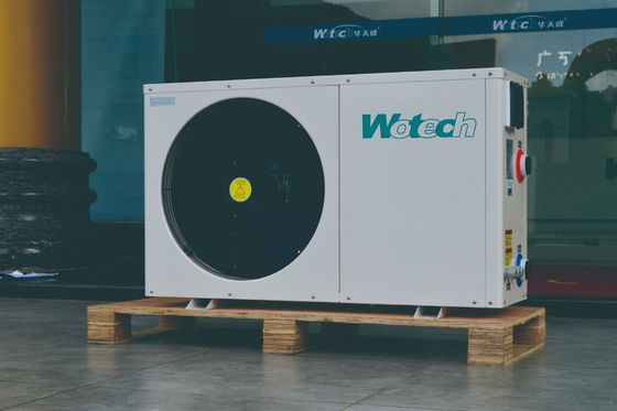 6kw R32 সুপার শান্ত অবশিষ্টাংশ চালু / বন্ধ বায়ু থেকে পানি তাপ পাম্প আবাসিক সুইমিং পুল জন্য ডিজাইন