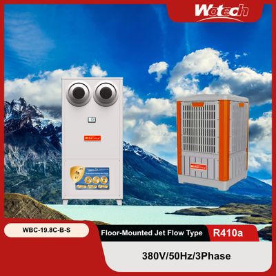 বাষ্পীভবন জল শীতলীকরণ এসি সেটের জন্য বিশেষ অফার, মেঝেতে স্থাপনযোগ্য জেট ফ্লো ইনডোর, প্লাস্টিক আউটডোর সহ